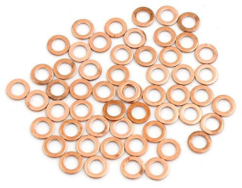 sourcing map 50 pc 6mm Dia Interne Joint étanchéité cuivre Sonne Autos