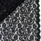 MAGAM-Stoffe Carmen Spitzenstoff Blumen-Spitze Bekleidung Deko Meterware 50cm (Schwarz)