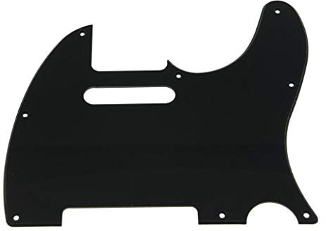 KAISH 8 Hole Tele Guitar Pickguard TL Pick Guard Scratch Plate for USA/Mexico Telecaster/Tele Black 1 Ply