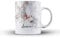 Personalised Marble Glitter Flowing Name with Heart Ceramic Mug - 10. Grey Marble with Faux Rose Gold Name
