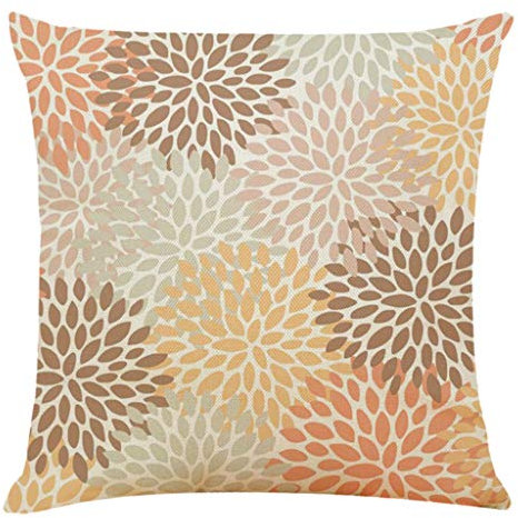Xmiral Kissenbezug Unisex Ahornblätter Drucken Kissenhüllen Quadrat Pillowcase Kopfkissenbezug 45cm×45cm(D)