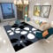 Waschbare Teppiche Havatex Teppich Blauer Teppich Schwarz-Weiß-Druckreinigung Schöner Verschleißfest Hochfloorteppiche 180X280cm