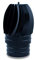 CAEXVEN Sombrerete Aspirador Giratorio para chimeneas en Acero pintado en Negro - Serie lisa - 200 mm