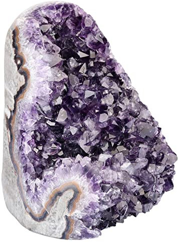 Nupuyai Amethyst Druse Groß Kristall Rohstein Dekoration, Natürlicher Amethyst Drusensegment Stein Cluster Quarz Crystal Dekorative Steine(1200g-1500g)