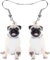 Niedlich Mops Ohrringe baumeln Haustier Hund Ornamente Schmuck für Frauen Mädchen Charme Geschenk (Spitze)