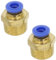 Raccordo pneumatico da 1/2 a 10 mm, set da 2 raccordi a innesto (1/2 – 10 mm)