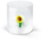 WD Lifestyle Bicchiere in vetro borosilicato. Capacità 250 ml. Decoro girasole.