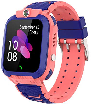 Smartwatch Kinder Telefon,GPS kinder Armband Watch mit Zwei Wege Gespräch Intelligente Uhr Voice Chat SOS Touchscreen Musik Spiel Digitalkamera Wecker Schrittzähler Geschenk für Junge Mädchen Student