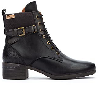 Pikolinos Stiefeletten mit Absatz in Leder Malaga für Frauen Farbe Negro