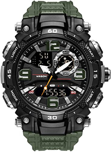 Militär Uhr Herren Digitale Armbanduhr 50M Wasserdicht Sportlich Digitaluhr Outdoor Herrenuhr mit Stoppuhr Wecker Datum Licht Military Watch Digital Sportuhr für Männer