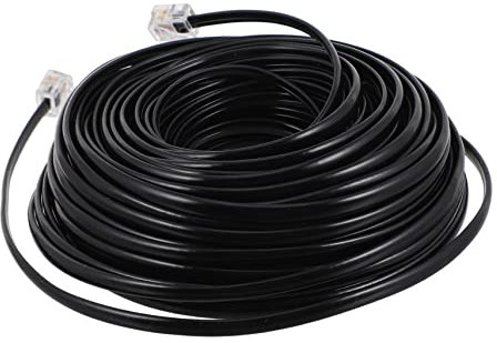 Parliky Cavo Telefonico Fili Nero Metri Prolunga Estensione Per Telefono Fisso Fax Modem Ufficio Casa Facile Installazione Audio