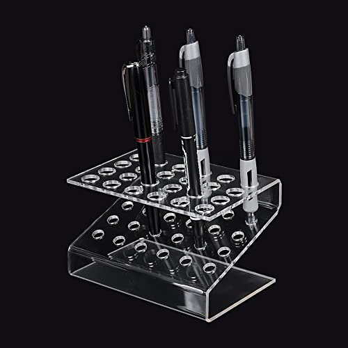 PandaHall Stift-Organizer Mit 1 Steckplätzen Transparenter Stift- Und Bleistiftständer Acryl-Stift- Und Bleistifthalter Make-Up-Pinsel-Rack Organizer Stiftständer Ständer Für Office Home Store