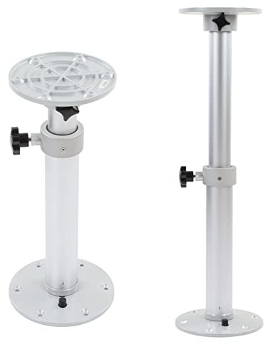 Piédestal de Table de Camping-car, 460 à 700 Mm Réglable à 360 ° Rotatif pour Camping-car, Caravane, Bateau, Yacht, Bateau de Maison, Support de Pied de Table Amovible en Alliage