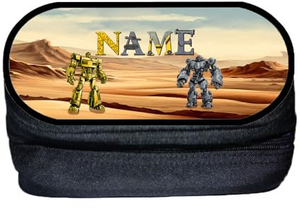 Maus-Design Stifteetui Stiftebox mit Name Roboter | Personalisiert, Schriftartwahl