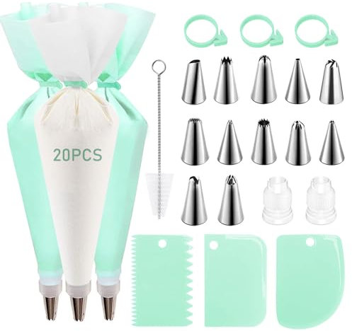 CVOZO Spritzbeutel Mit Tüllen Backzubehör Tortendekorationssets: Torten Zubehör Weihnachten Backen Zubehör Wiederverwendbar Silikon Spritzbeutel für Perfektes und Präzises Dekorieren Backkreationen