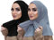 MOWEN 2 Stück Praktische Tasten-Hijab-Mütze aus Modal-Baumwolle, Einfarbig, Untertuch für Islamische Muslimische Mütze, Elastische Kopftuch-Mütze