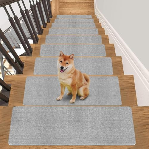 Tappeto antiscivolo per scale in legno per scale da interni, tappeto antiscivolo per scale tappeto tappeto antiscivolo tappeto a spirale kit per anziani e bambini