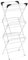 TIENDA EURASIA - Tendedero 3 Alturas Estrecho, Vertical, Metal Hierro y Plástico PP, Color Blanco, 47cm x 41cm x 136cm, Tubo 12mm, Cable: 3mm, Plegable