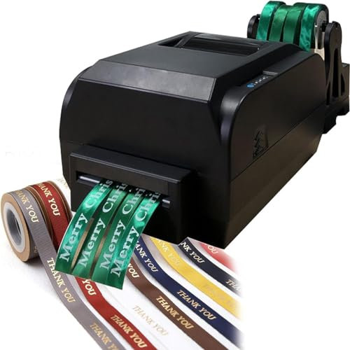 CYMYYDS Digitale Satinband-Druckmaschine Für 12–20 Mm Bandbreite, Thermobanddrucker 150 Mm/S, DIY-Druck, Festival-Dekorationsband, Für Geschenkbänder, Luftschlangen