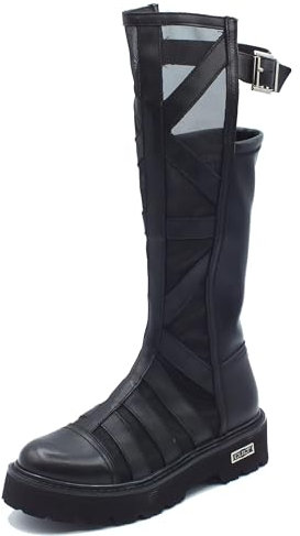 Cult Slash CLW422000 Black Stivali aperti per Donna in pelle e rete nera modello Estivo (Taglia 39)