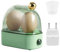 Multifunktionaler Eierkocher Mini Eierkocher 2 Eier Mit Messbecher Eierhalter Eierdampfer Eierpochierer Bester Kleiner Eierkocher Platzsparend Für Singlehaushalt Wohnungenund(Green+EU Adapter)