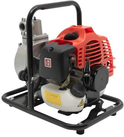 Benzin Wasserpumpe 2 Takt Garten, Gartenpumpe Schmutzwasserpumpe Benzin 1.25kw 1 Zoll 40.2cc, Wasserpumpe Benzinmotor für Bewässerung Gartenbewässerung