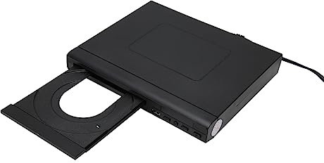 CCYLEZ DVD-Player, 720P-Bildqualität mit USB 2.0-Schnittstelle, PAL NTSC, Progressive Scan, Zoom, Mehrsprachig, Fernbedienung & Kabel für Heimkino, 110-240 V