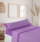 HaraDeco Juego de Sábana, Confeccionada 100% Microfibra no Hacer Bolitas Tacto Extra Suave, Bajera, Funda Almohada Larga y Sábana Encimera 3 Piezas para Verano(Cama 150x190/200cm, Lecrin Malva)