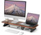 Fenge Réhausseur d'Écran d'Ordinateur, Dual Support de Moniteur Portable, Pour 2 Moniteurs, PC, TV, Ordinateur, Imprimante, 80×23,5×10cm, Charge de 25KG, Marron