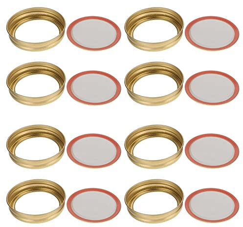 Hoement Couvercles De Bocaux Ronds En Fer Blanc Couvercles Scellés Avec Joints D'étanchéité Pour Bocaux Faciles À Ouvrir Fermer