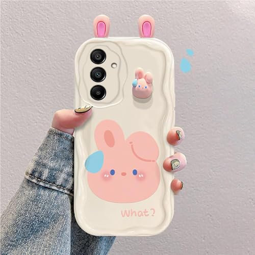 3D Cartoon Hülle Kompatibel mit Samsung Galaxy A14 4G 5G Süßes Stoßfestes und Stylisches Silikon Cover