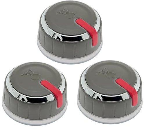 ORIGPARTS 66753 Manopole di controllo del bruciatore principale illuminate per Weber Genesis II serie LX (anni modello 2017 e successivi), parti di ricambio OEM, kit manopola di controllo, set di 3