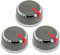 ORIGPARTS 66753 Manopole di controllo del bruciatore principale illuminate per Weber Genesis II serie LX (anni modello 2017 e successivi), parti di ricambio OEM, kit manopola di controllo, set di 3