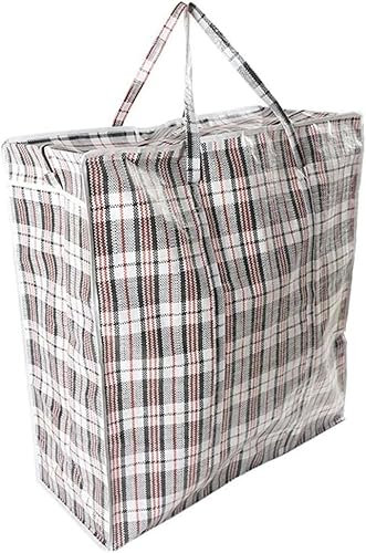 Bolsas de embalaje para mudanzas, bolsas de compras con cremalleras y asas, bolsas de lavandería grandes y resistentes, bolsas de almacenamiento grandes, bolsas de plástico con forma de caja para rop