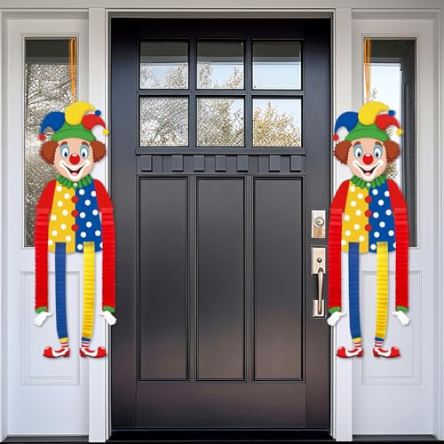 SPERMUOY Clown Banner für Karneval Party - Fasching Dekoration zum Aufhängen für Indoor Outdoor Garten