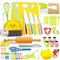 KIMIGO 49 Pièces Kit Couteau Sécurité de Cuisine pour Enfants,Couteau pour Enfants pour Fruits,Pain,Légumes,Couteaux de Cuisine pour Enfants avec Couteau en Bois,Planche à Découper et Éplucher