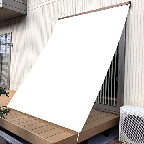 Tenda parasole per pergola, 1 x 3 m, colore: bianco, con occhielli in ottone