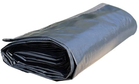 EDG by AQUALUX INTERNATIONAL - Bache Piscine Hivernage pour Piscine 550 cm - Forme Ronde - 130 g/m² - Bi Coloris Gris Silver Bleu