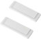 2 Pieces Flush Handles, White 96MM Hole Spacing Concealed Square Pull Ring Handles for Cabinet Doors with Screws, Suitable for Chest of Drawers.