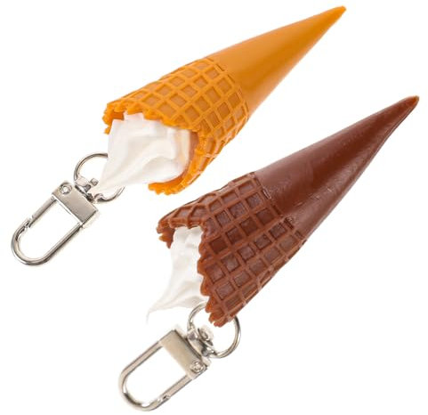 PRETYZOOM Süßer Schlüsselanhänger in Eiscremeform Schlüsselanhänger- Für Auto- Und Taschendekoration
