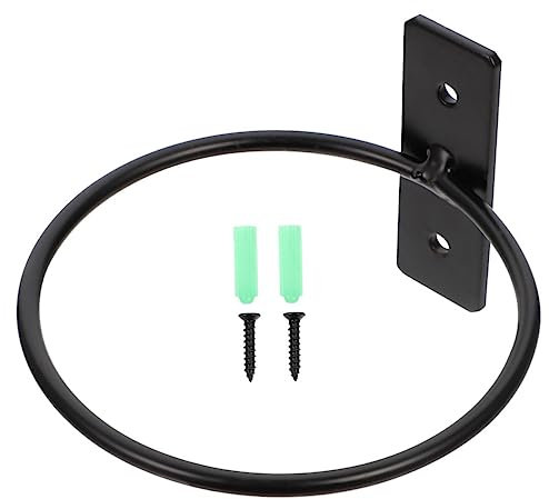 Yardwe 1 Satz Blumentopfständer Schwarze Regale für die Wand Pflanzengirlande Stand Sukkulenten deckenkorb Hanging Basket Pflanzgefäß Wandhalterung Hängeregal für Blumentöpfe Eisen Black