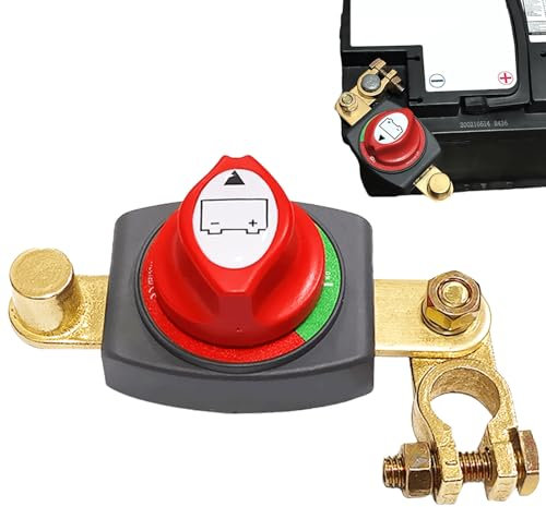 Behogan Disjoncteur de batterie 12 V, interrupteur de batterie pour voiture, 12 V-24 V, 12 V, interrupteur de coupure de batterie, interrupteur de coupure de batterie pour camping-car, voiture, bateau