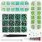 ASTARON Grüne Harz Strasssteine zum Basteln, 2mm-6mm Gemischte Flatback Edelsteine Gems Jelly AB Bedazzling Diamanten für Bastelarbeiten, Nägel, Becher, Tassen Dekoration