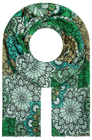 Majea Halstücher Damen Tuch Kopftuch Halstuch Schal Damen-Schal Tücher Damen Stola (880034) (grün 21)