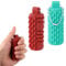 Lyreh 2 Stück Fidget Spielzeug, Mini Handschmeichler Schlüsselanhänger Beruhigendes Stressball Ähnliches Massage Keychain für Angstabbau Bessere Konzentration (Blau, Rot)