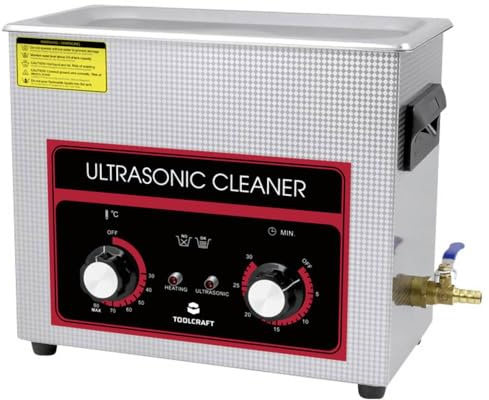 Toolcraft USC-650 Ultraschallreiniger Schmuck, Werkstatt, Bürobedarf 180 W 6.5 l mit Heizung, mit Reinigungskorb