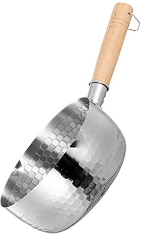 TOPPERFUN 1Pc Stainless Steel Stockpot with Wooden Handle Practical Noodle and Soup Pot for Camping and Outdoor Cooking Leak Design for Easy Pouring