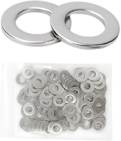 Batheidon rondelles standard M6 Inoxydable,rondelles plates m6x12mm,rondelle inox m6,pour Bricolage,Jardin et Usage Industriel,Résistantes à Corrosion,Compatibles Vis et Tiges Filetées M6,lot de 100