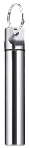 Case de palpín de portátil: contenedor de Palillos de Mini de Bolsillo, Tubo de Aluminio | Organizador de selección de higiénicos con Llavero para Casas de Viaje Cafes