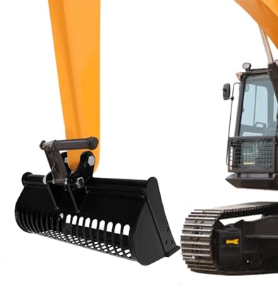 BöSchungslöFfel FüR Mini-Bagger GrabenlöFfel Breite Schaufel Steel Minibagger-Schaufel Bagger Minibagger BaggerlöFfel AnbaugeräTe Baggerschaufel Zum Laden Sand Reinigen GräBen Digger Eimer 60cm